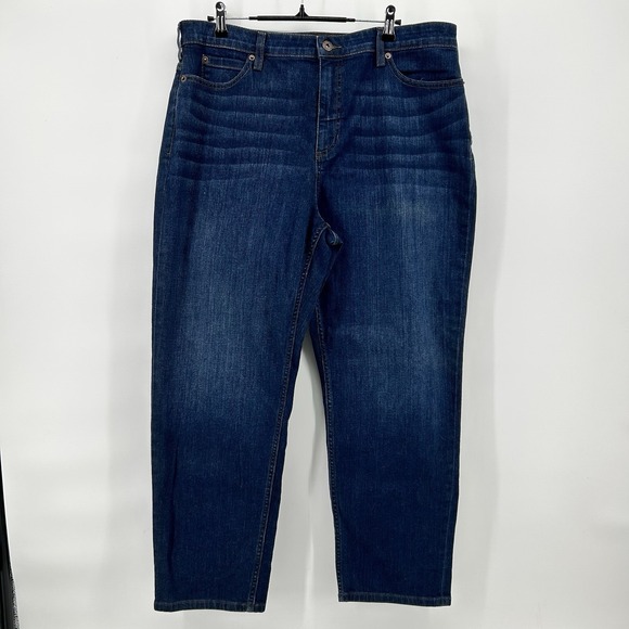 Duluth Pack Denim - Duluth Trading Jeans Womens 16 High Rise Crop 26 Inseam Dark Wash NWT $65‎